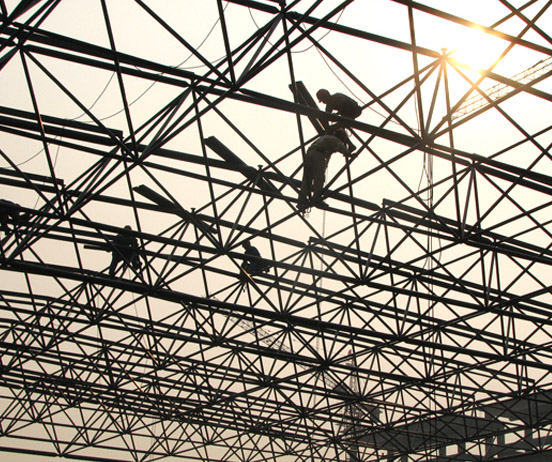 北票厂房网架安装