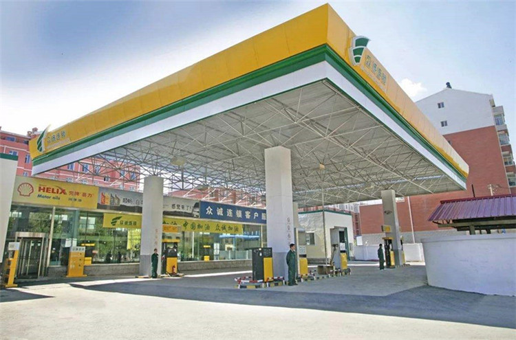 北票加气站钢结构网架案例7